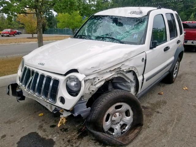 1J4GL48K15W589528 - 2005 JEEP LIBERTY SP WHITE photo 2