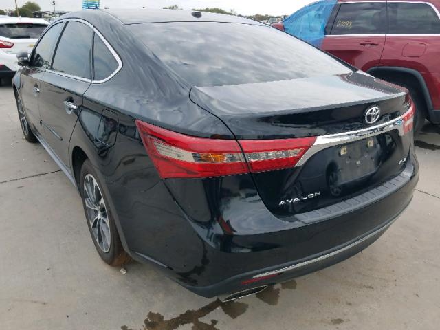 4T1BK1EB6GU230563 - 2016 TOYOTA AVALON XLE BLACK photo 3