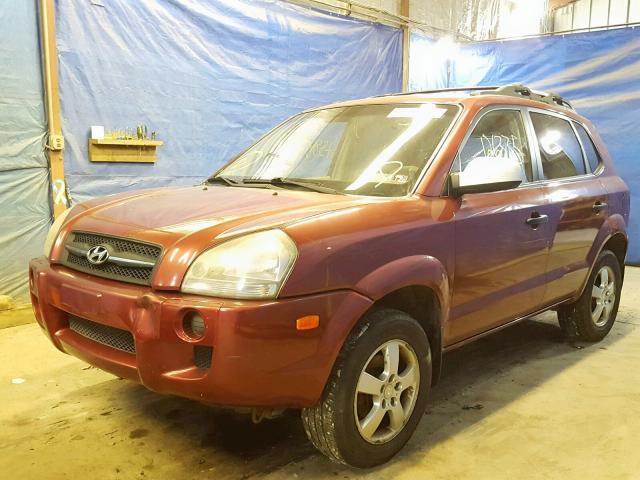 KM8JM12B46U435923 - 2006 HYUNDAI TUCSON GL RED photo 2