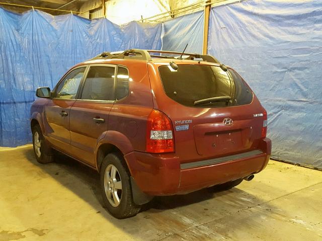 KM8JM12B46U435923 - 2006 HYUNDAI TUCSON GL RED photo 3