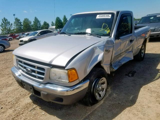 1FTYR10U61PB13767 - 2001 FORD RANGER SILVER photo 2