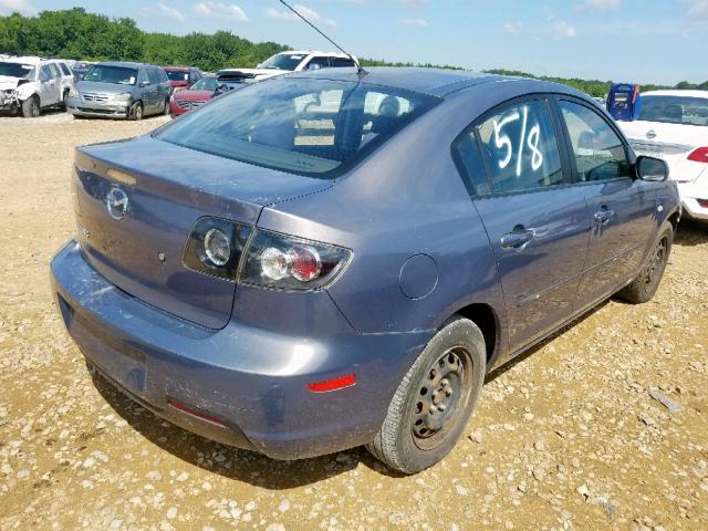 JM1BK12F681775225 - 2008 MAZDA 3 I GRAY photo 4