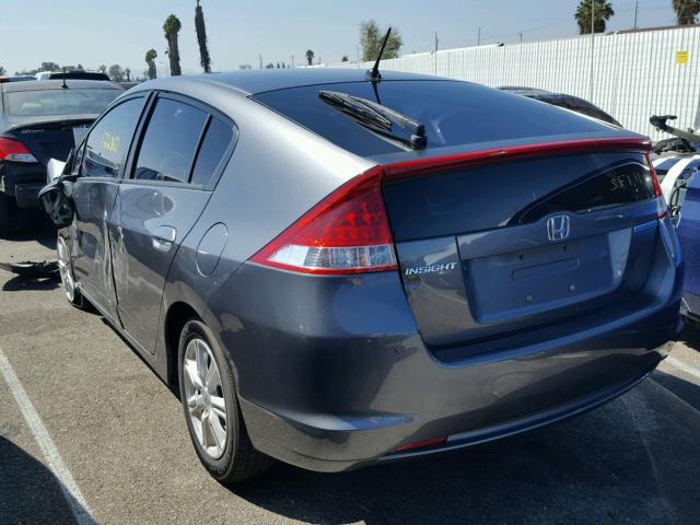 JHMZE2H79AS031922 - 2010 HONDA INSIGHT EX CHARCOAL photo 3