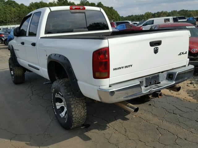 3D7KS28D65G741767 - 2005 DODGE RAM 2500 S WHITE photo 3