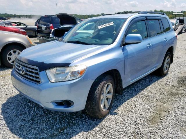 JTEES41A682108746 - 2008 TOYOTA HIGHLANDER BLUE photo 2