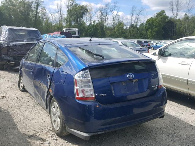 JTDKB20U297850668 - 2009 TOYOTA PRIUS BLUE photo 3