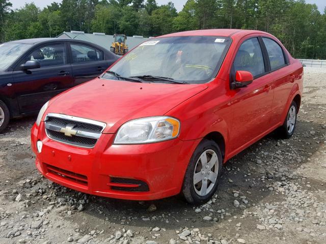 KL1TD5DE8BB135939 - 2011 CHEVROLET AVEO LS RED photo 2