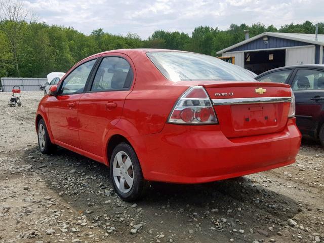 KL1TD5DE8BB135939 - 2011 CHEVROLET AVEO LS RED photo 3