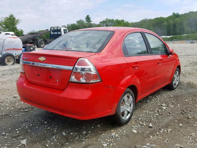 KL1TD5DE8BB135939 - 2011 CHEVROLET AVEO LS RED photo 4