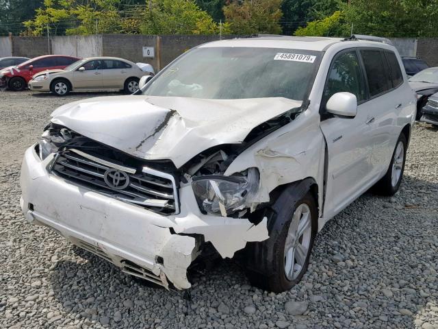 5TDDK3EH7AS006548 - 2010 TOYOTA HIGHLANDER WHITE photo 2