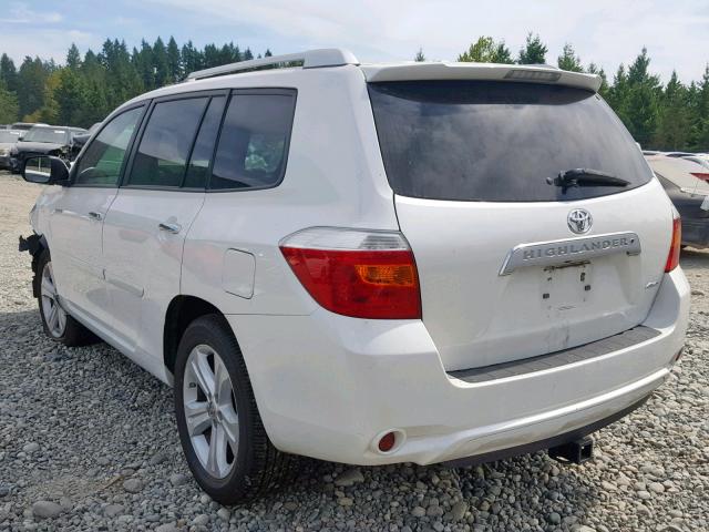 5TDDK3EH7AS006548 - 2010 TOYOTA HIGHLANDER WHITE photo 3