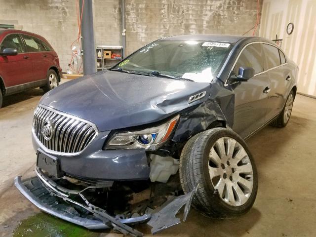 1G4GC5G3XEF145579 - 2014 BUICK LACROSSE BLUE photo 2