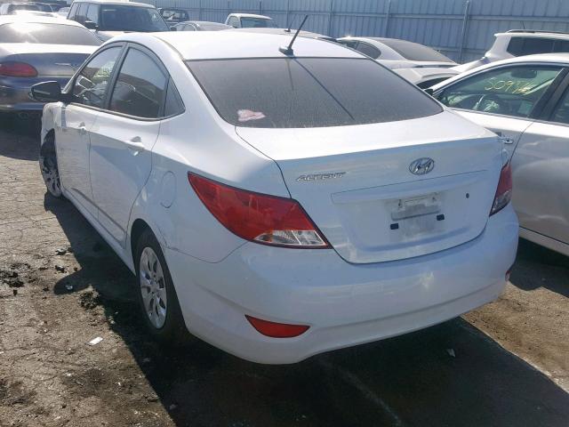 KMHCT4AE6GU991578 - 2016 HYUNDAI ACCENT SE WHITE photo 3