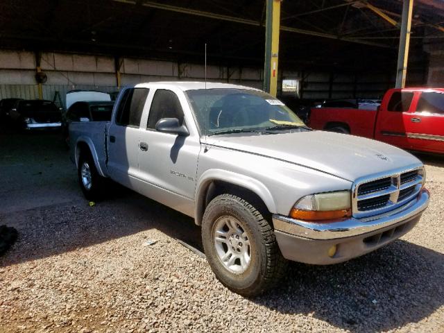 1B7HL48N22S507197 - 2002 DODGE DAKOTA QUA SILVER photo 1