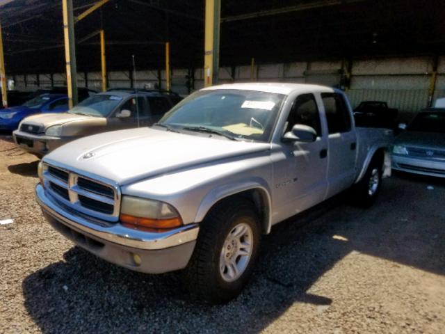 1B7HL48N22S507197 - 2002 DODGE DAKOTA QUA SILVER photo 2