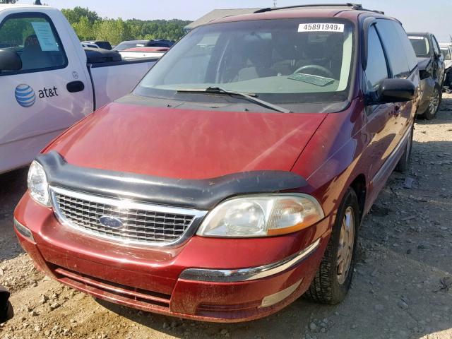 2FMZA52452BB16275 - 2002 FORD WINDSTAR S MAROON photo 2