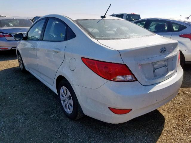 KMHCT4AE1GU084530 - 2016 HYUNDAI ACCENT SE WHITE photo 3