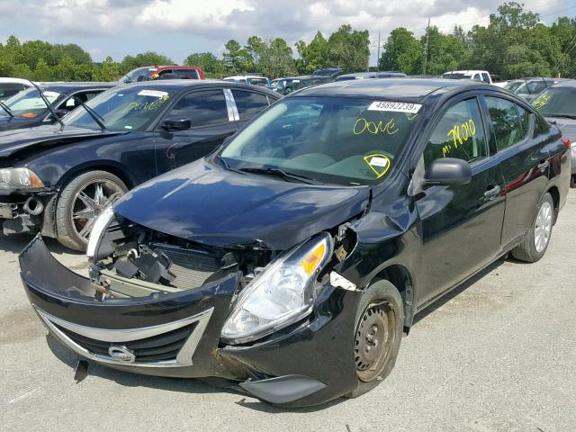 3N1CN7AP5FL921230 - 2015 NISSAN VERSA S BLACK photo 2