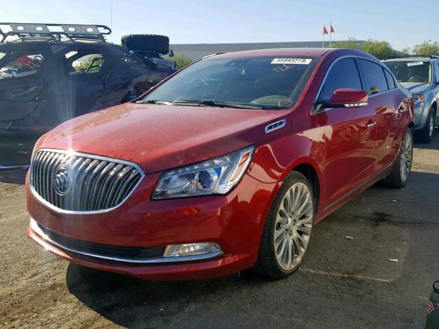 1G4GF5G33EF133202 - 2014 BUICK LACROSSE T BURGUNDY photo 2