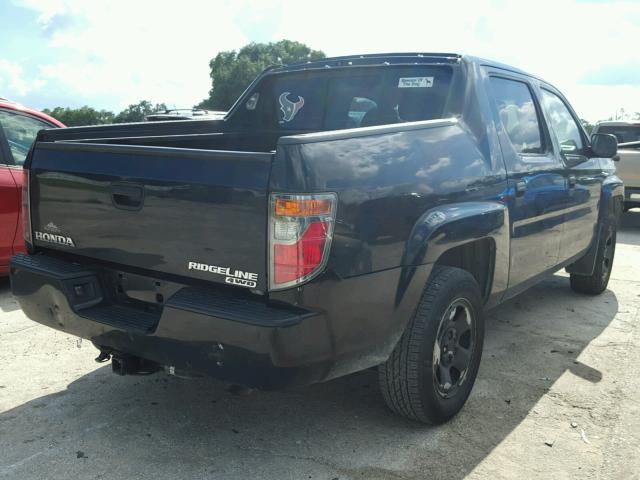 2HJYK16286H575555 - 2006 HONDA RIDGELINE BLACK photo 4