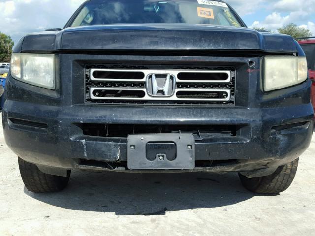 2HJYK16286H575555 - 2006 HONDA RIDGELINE BLACK photo 9