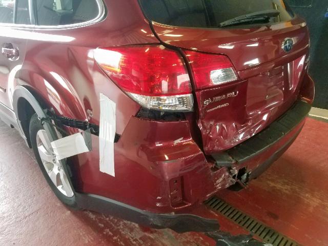 4S4BRBKC9B3385945 - 2011 SUBARU OUTBACK 2. RED photo 9