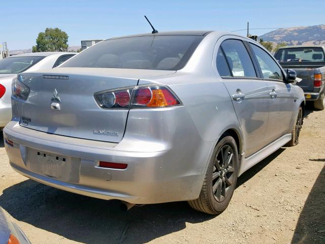 JA32U2FU8HU013343 - 2017 MITSUBISHI LANCER ES SILVER photo 4