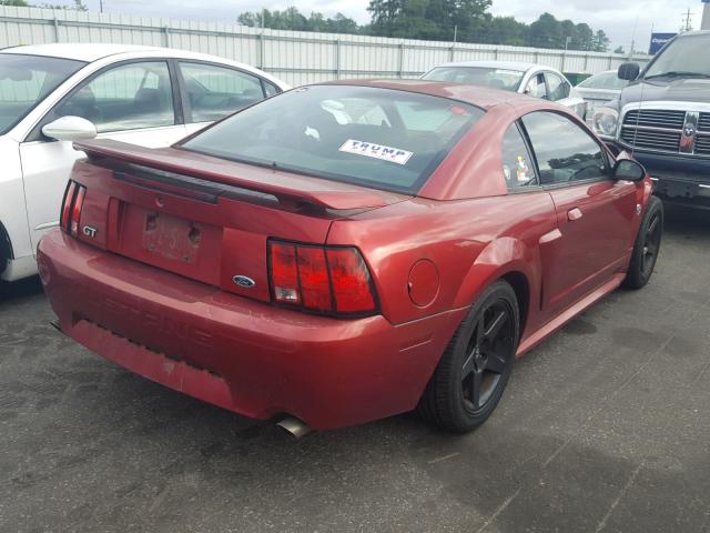 1FAFP42X14F129686 - 2004 FORD MUSTANG GT BURGUNDY photo 4