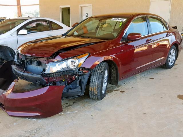 1HGCP2F41CA205261 - 2012 HONDA ACCORD LXP MAROON photo 2