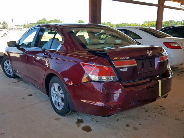 1HGCP2F41CA205261 - 2012 HONDA ACCORD LXP MAROON photo 3