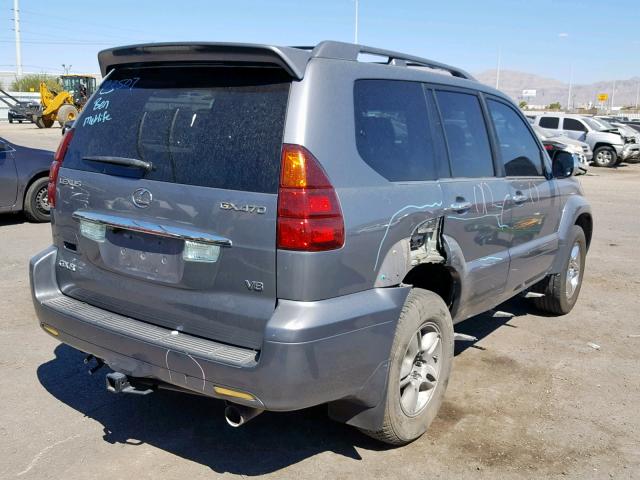 JTJBT20X270126683 - 2007 LEXUS GX 470 GRAY photo 4