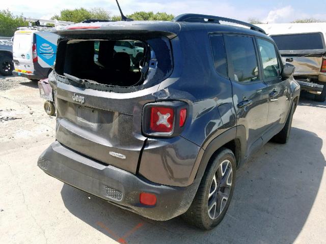 ZACCJABB6HPG20629 - 2017 JEEP RENEGADE L GRAY photo 4