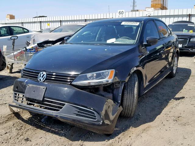3VW2K7AJ0DM350697 - 2013 VOLKSWAGEN JETTA BASE BLACK photo 2