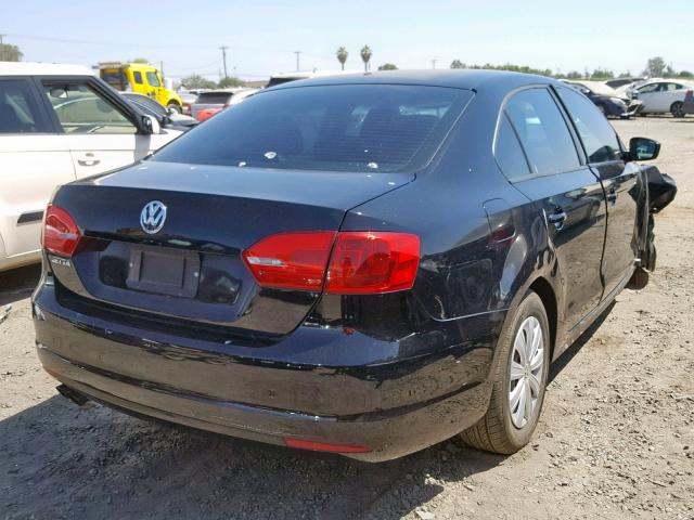 3VW2K7AJ0DM350697 - 2013 VOLKSWAGEN JETTA BASE BLACK photo 4