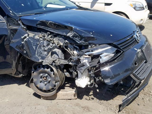 3VW2K7AJ0DM350697 - 2013 VOLKSWAGEN JETTA BASE BLACK photo 9