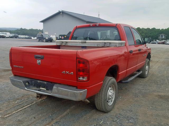 1D7KS28D76J219388 - 2006 DODGE RAM 2500 S RED photo 4