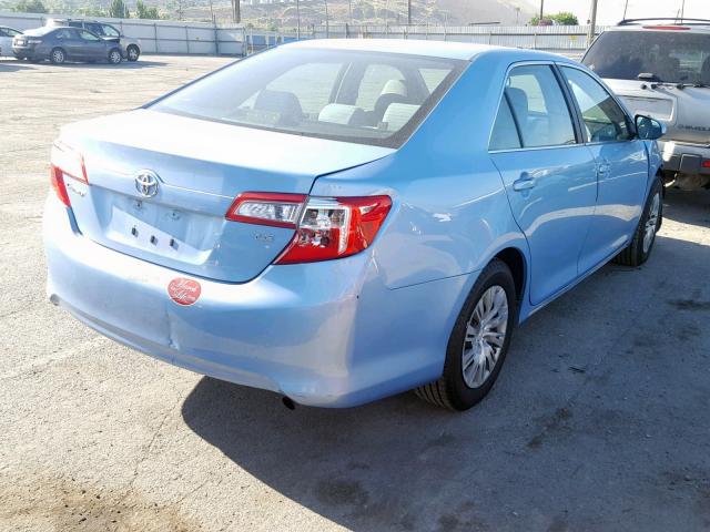 4T1BF1FK3CU531496 - 2012 TOYOTA CAMRY BASE BLUE photo 4