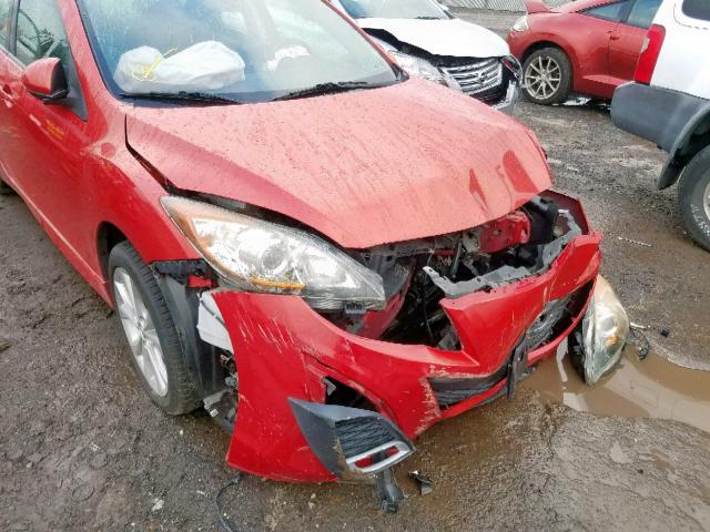 JM1BL1H67A1188123 - 2010 MAZDA 3 S RED photo 9