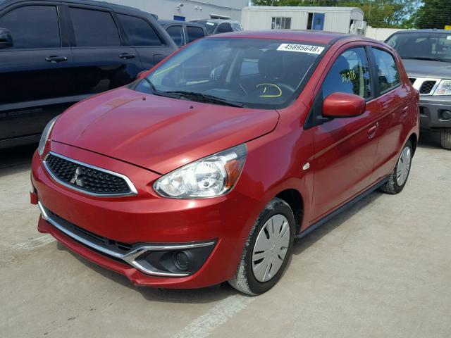 ML32A3HJ7HH009797 - 2017 MITSUBISHI MIRAGE ES RED photo 2