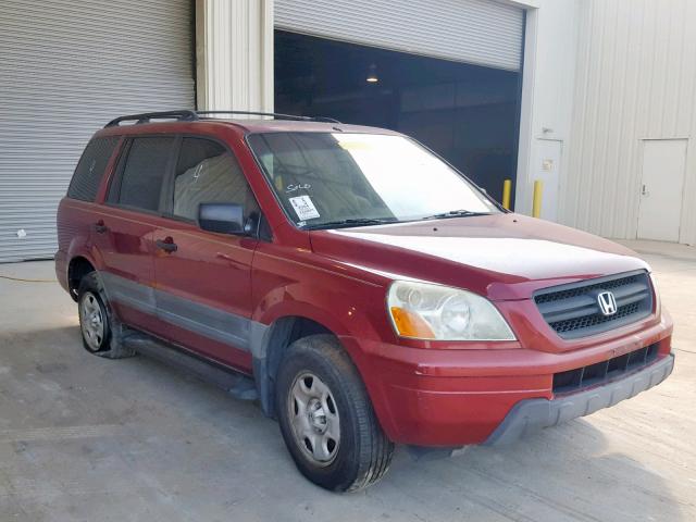 2HKYF18194H565277 - 2004 HONDA PILOT LX MAROON photo 1