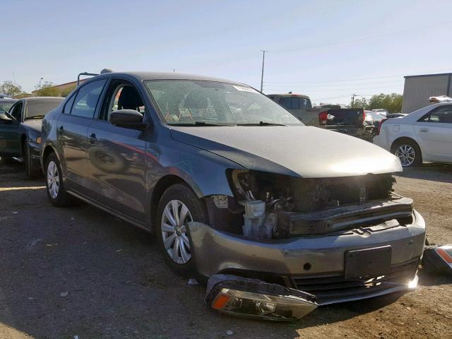3VW2K7AJXCM312683 - 2012 VOLKSWAGEN JETTA BASE GRAY photo 1