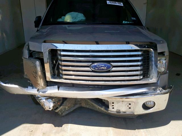 1FTEW1CM3BFC29698 - 2011 FORD F150 SUPER SILVER photo 9