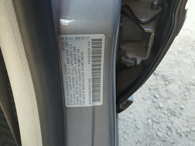 WVWTH63B23P041604 - 2003 VOLKSWAGEN PASSAT GLX 灰色 照片 10