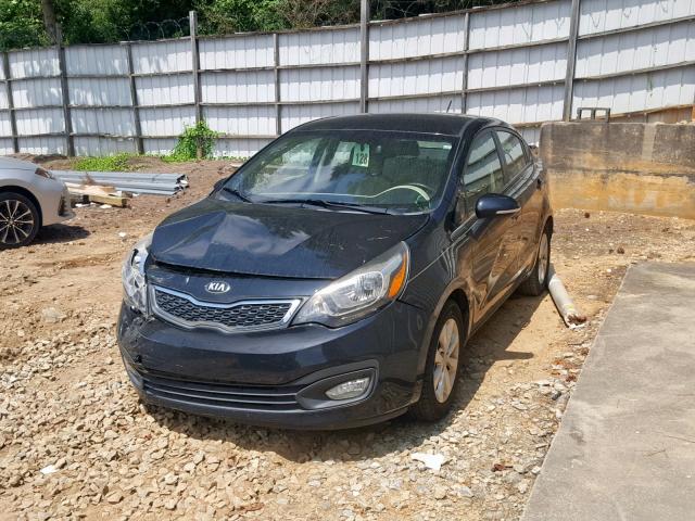 KNADN4A31D6233677 - 2013 KIA RIO EX BLACK photo 2