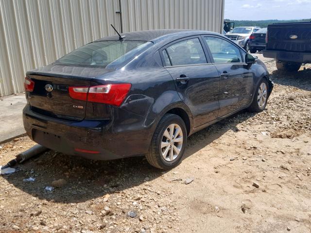 KNADN4A31D6233677 - 2013 KIA RIO EX BLACK photo 4