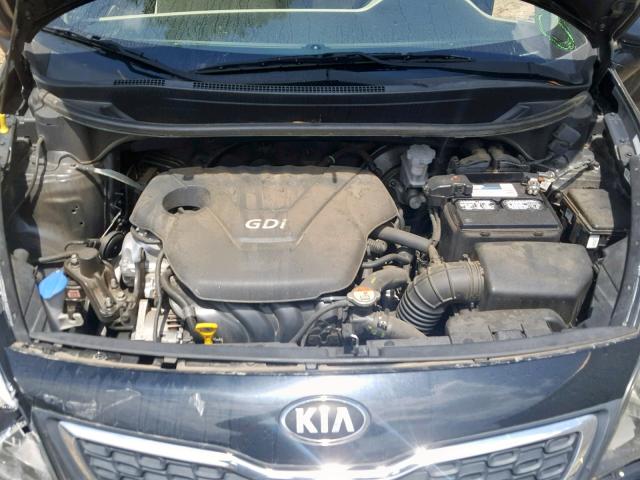 KNADN4A31D6233677 - 2013 KIA RIO EX BLACK photo 7