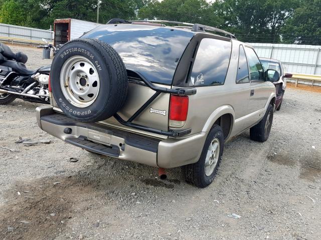 1GNCT18W1XK187807 - 1999 CHEVROLET BLAZER TAN photo 4