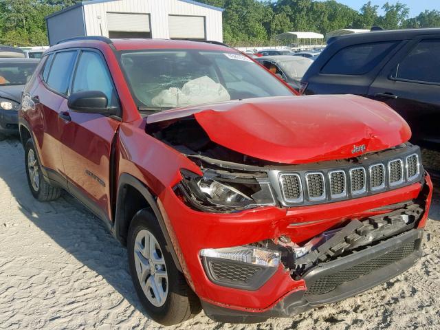 3C4NJDAB5JT178050 - 2018 JEEP COMPASS SP RED photo 1