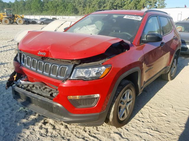 3C4NJDAB5JT178050 - 2018 JEEP COMPASS SP RED photo 2