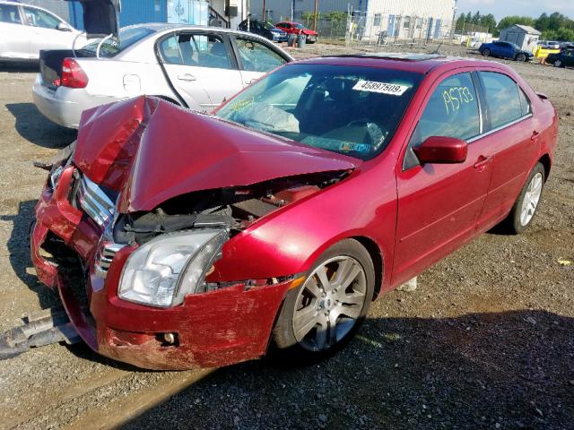 3FAHP02107R155118 - 2007 FORD FUSION SEL RED photo 2